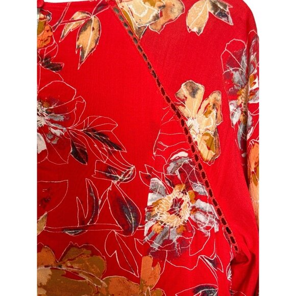 Free People Red Eyes on You Minidress Size 6 Hippie Boho Festival Cute & Flowy - Picture 6 of 13